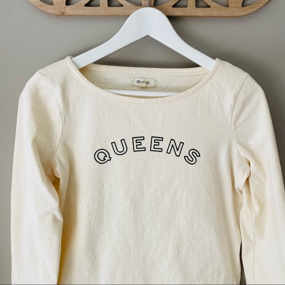Madewell 'Queens' Graphic Top Cream Sz XS - Picture 3 of 9